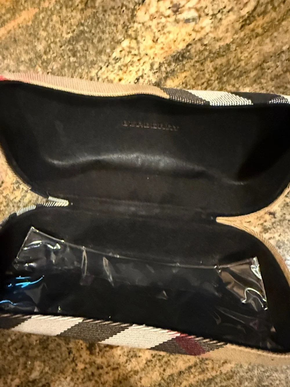 Burberry Black Women's Sunglasses with embossed frames. - Picture 7 of 8